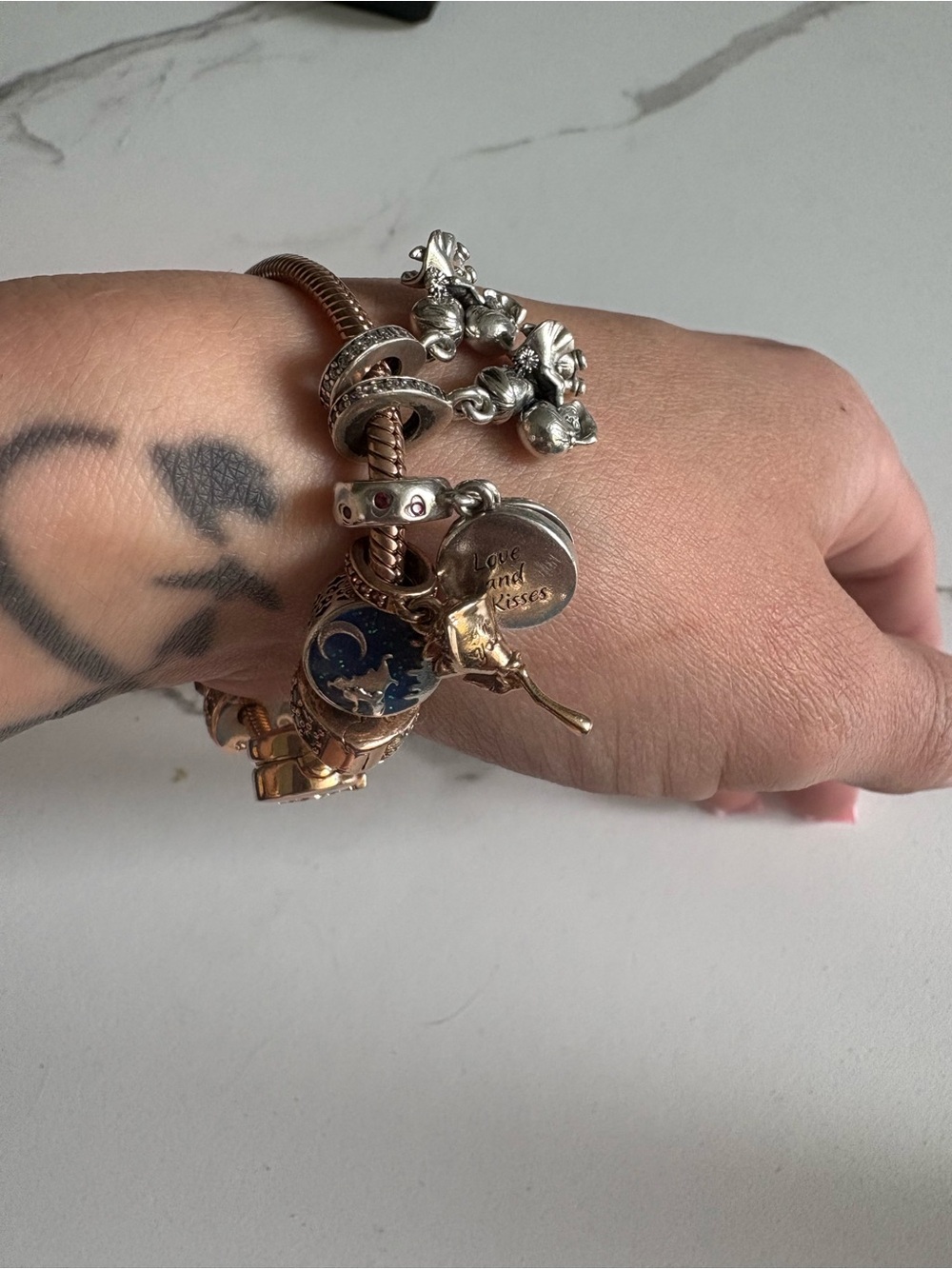 Rose Gold Pandora Charm Bracelet - Picture 2 of 13